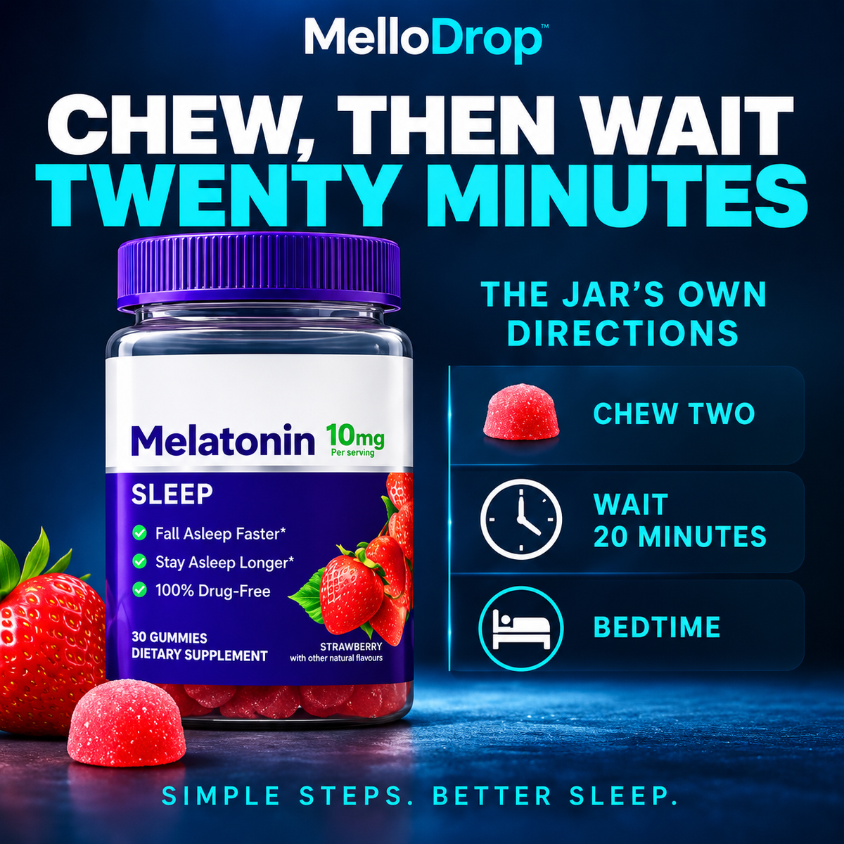 Strawberry 10mg Melatonin Gummies