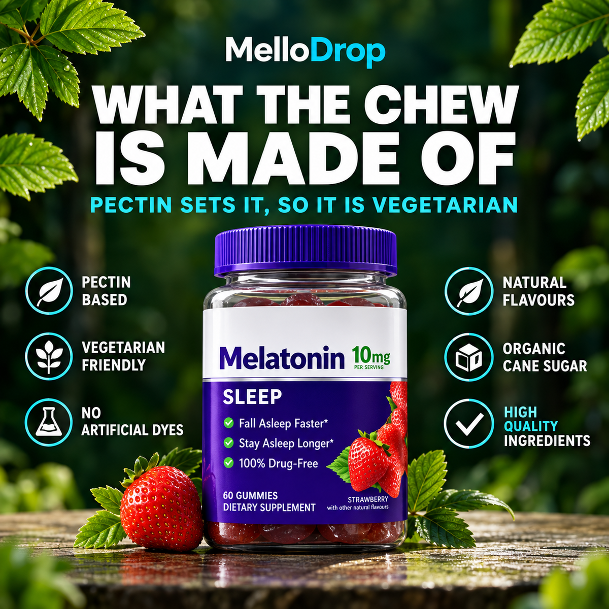 Strawberry 10mg Melatonin Gummies